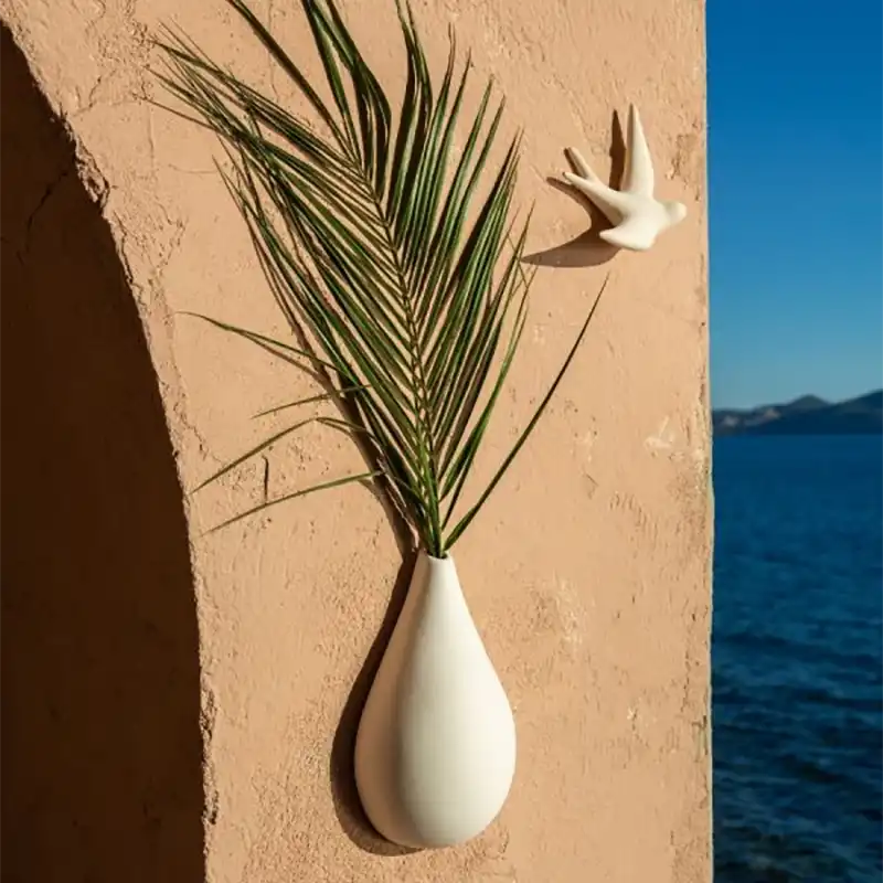 Soliflore goutte de terre blanc Monochromic