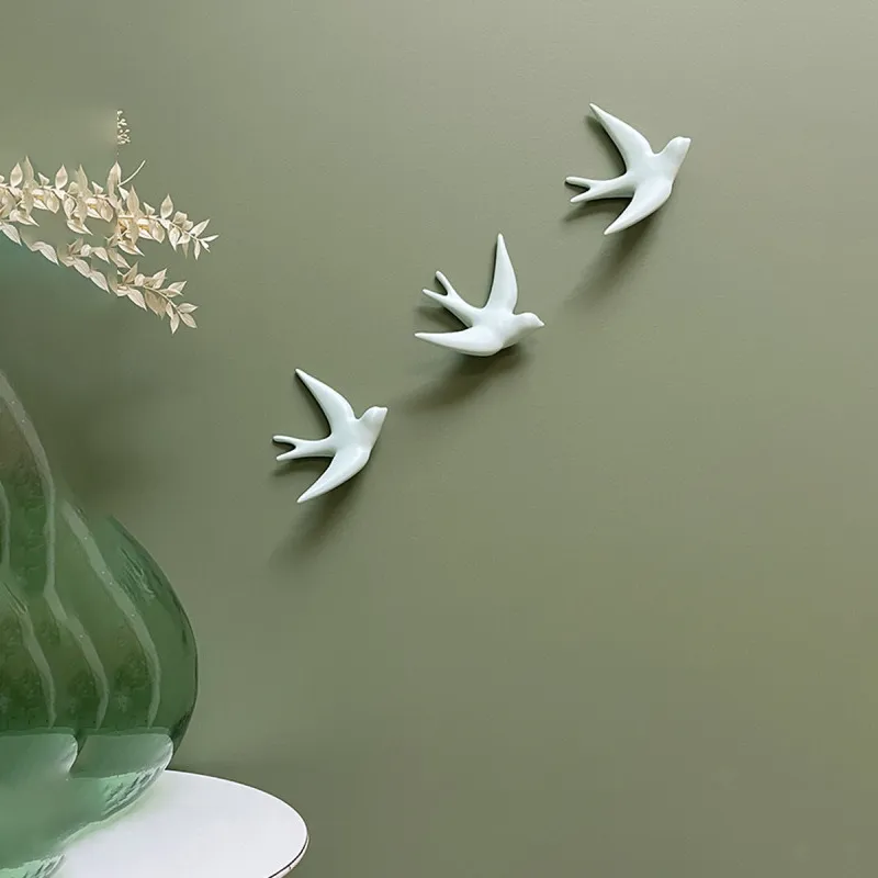 hirondelle murale vert d'eau Monochromic