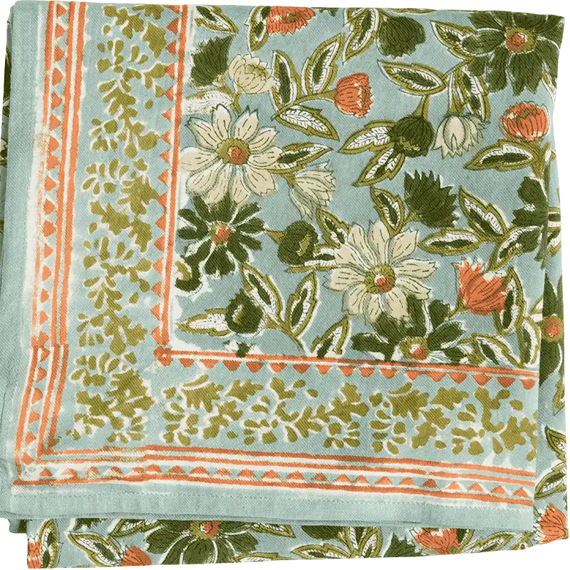 foulard imprimé meera bleu vert