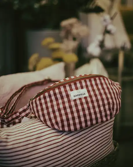 mode-banane Banane sac bandoulière vichy rouge