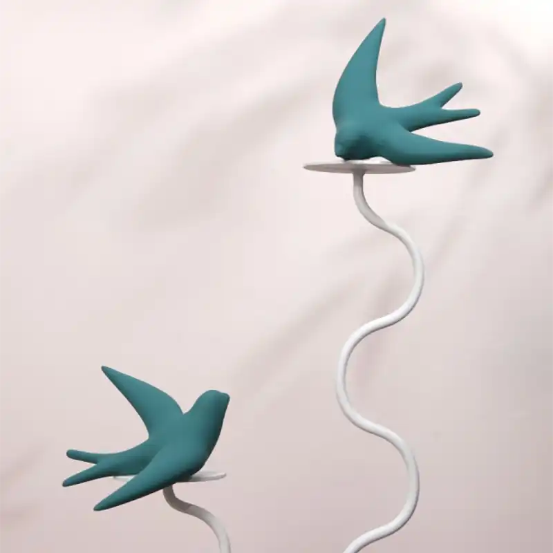 Hirondelle décoration murale vert pépite Monochromic