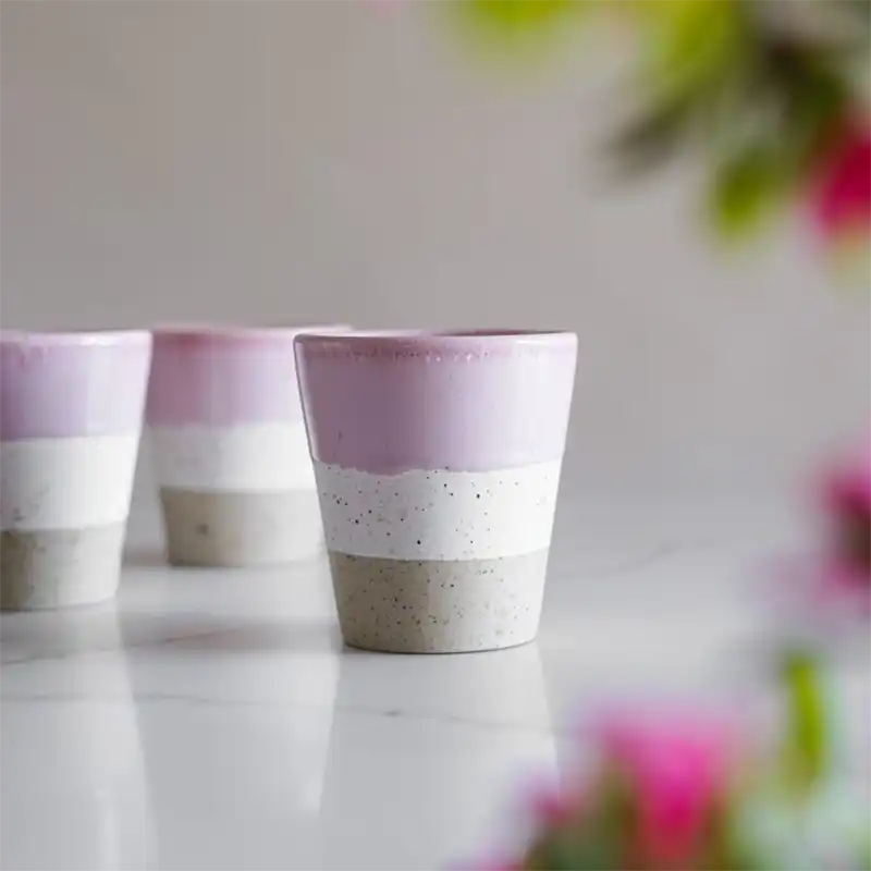 Tasse en grès tricolor Ceramor Ceramica