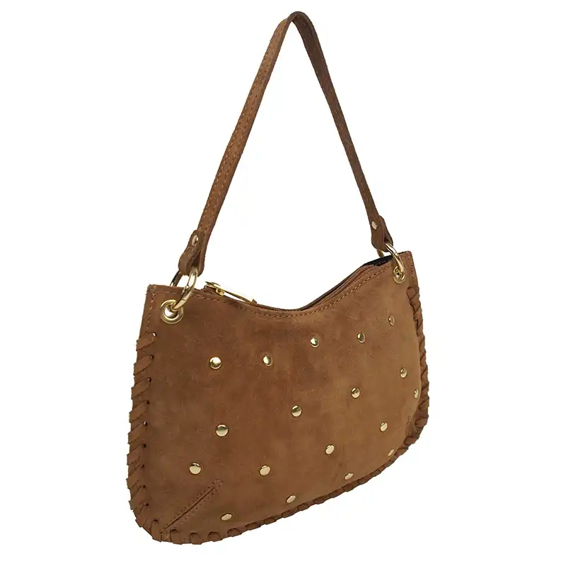 Sac en croûte de cuir camel Anais