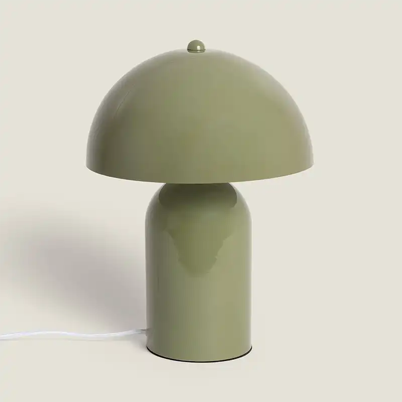 Lampe champignon verte. Lampe ร poser.