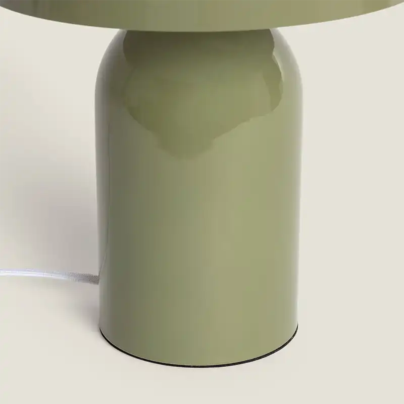 Lampe champignon verte. Lampe à poser.