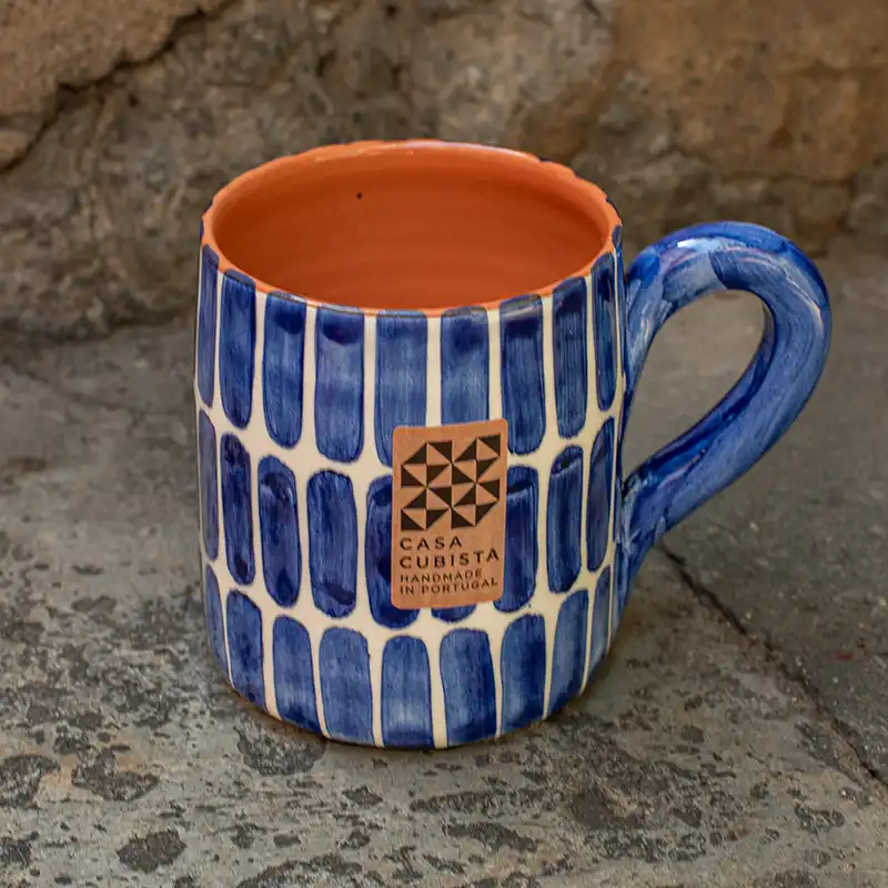 Mug Dash bleu Casa Cubista peint à la main