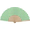 eventail-artisanal-vichy-vert-1 Eventail artisanal vichy vert