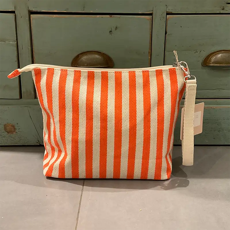 Pochette rayée orange Cinnamon