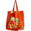 Tote bag en velours orange