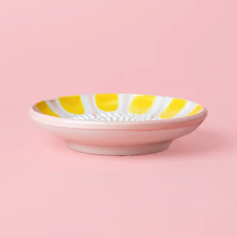 Assiette râpe ail artisanale en céramique