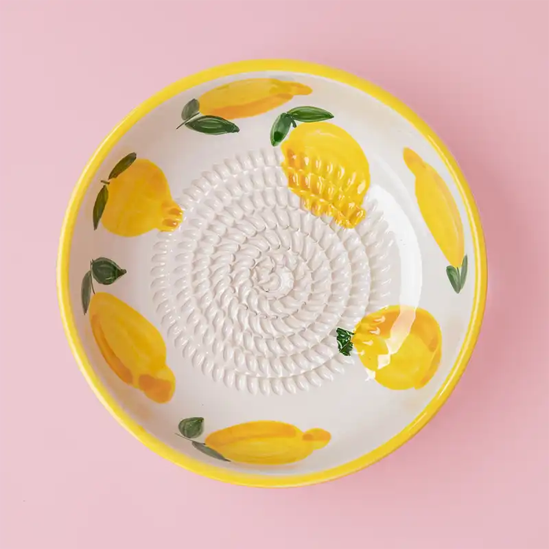 Bol râpe ail artisanale en céramique