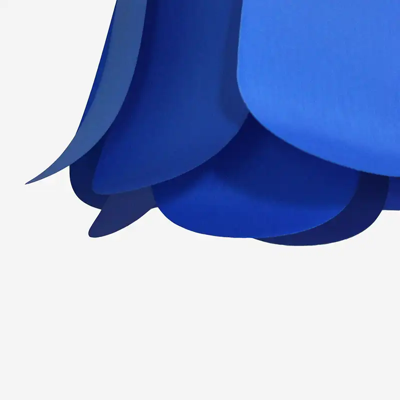 Lampe Tulipe bleue en toile d'ULM