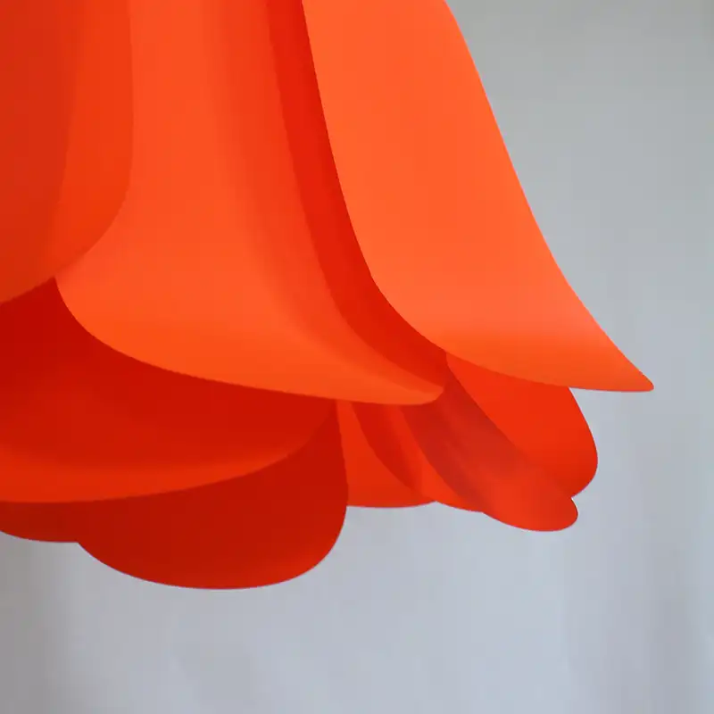 Lampe Tulipe orange en toile d'ULM