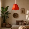 lampe-tulipe-orange-3 Lampe Tulipe orange en toile d'ULM