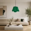 Lampe Tulipe verte en toile d'ULM