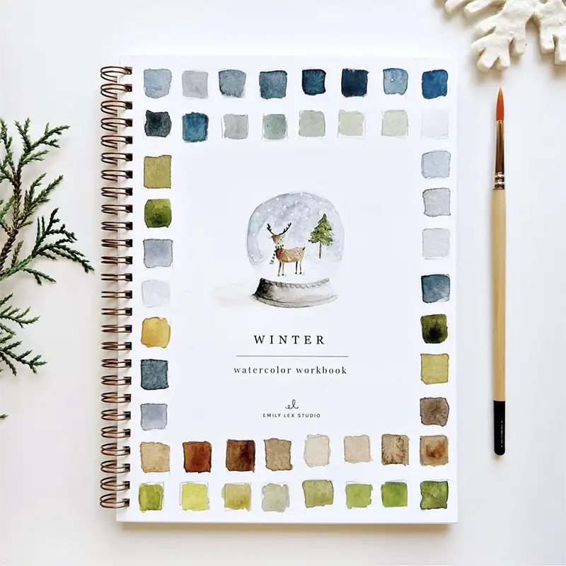 Carnet d'aquarelle hiver