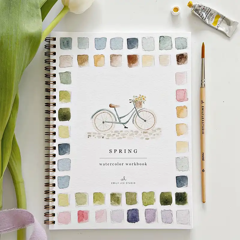 Carnet aquarelle printemps