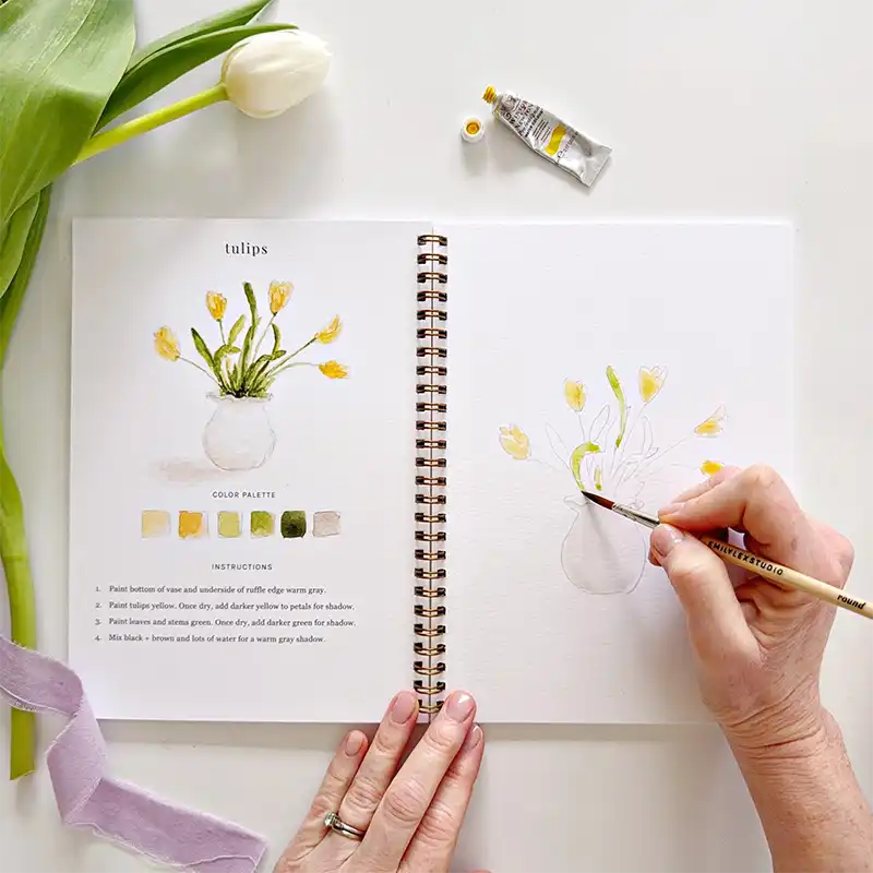 Carnet aquarelle printemps