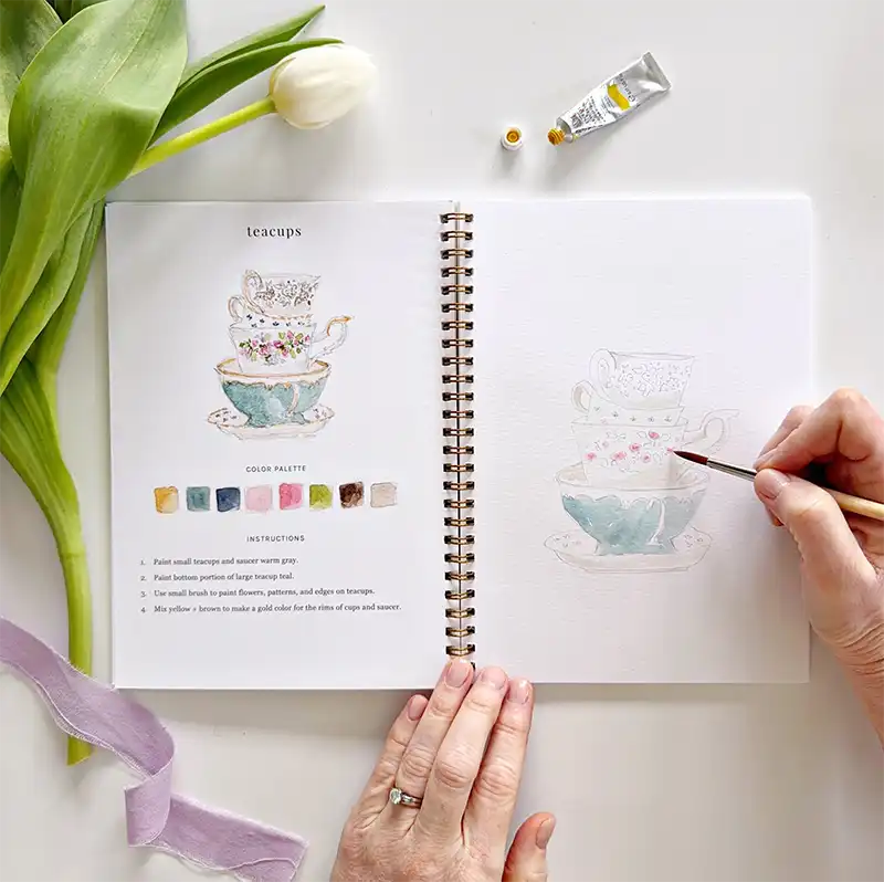 Carnet aquarelle printemps