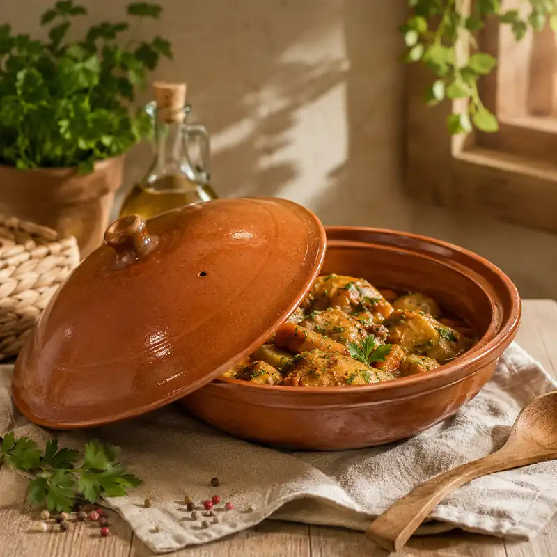 Cocotte en terre cuite émaillée