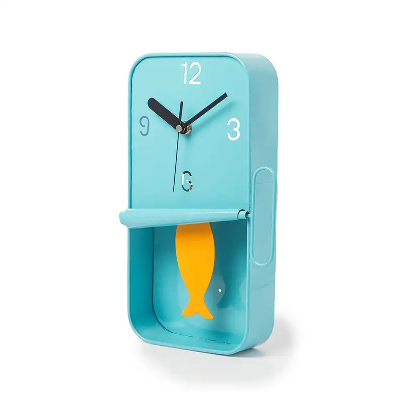 horloge-boite-sardines-bleue-2 Horloge boîte à sardines bleue