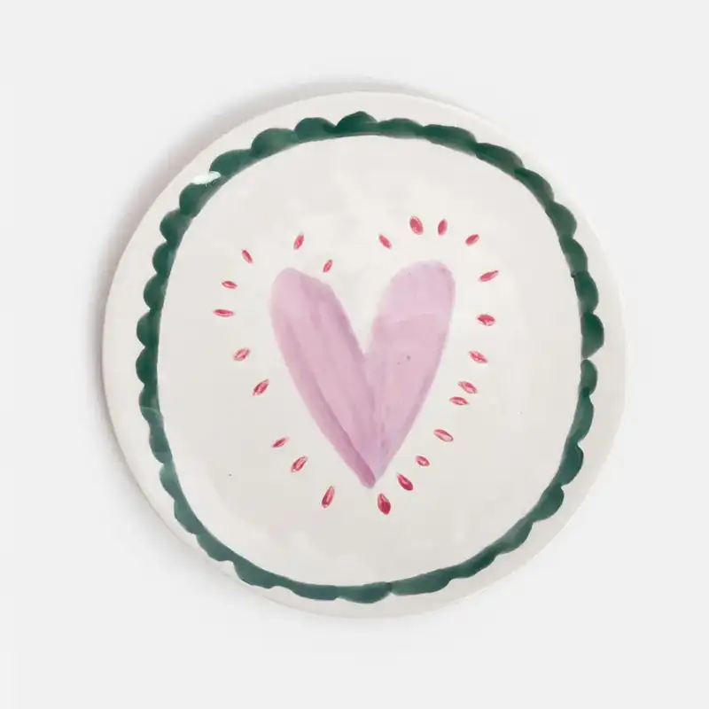 Assiette coeur déco Caroline Gardner