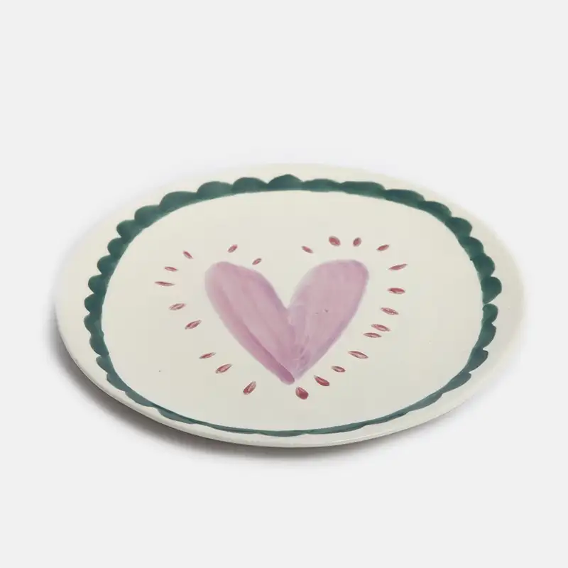 Assiette coeur déco Caroline Gardner