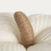 Citrouille en tissu blanc
