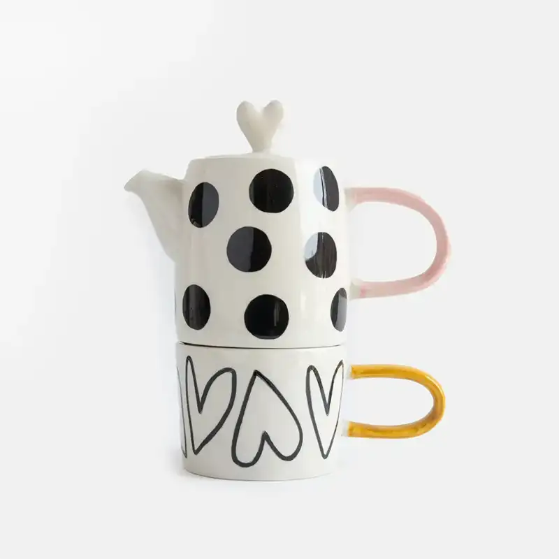 Coffret théière et mug Caroline Gardner
