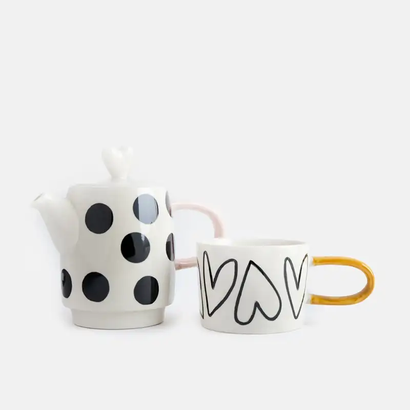 Coffret théière et mug Caroline Gardner