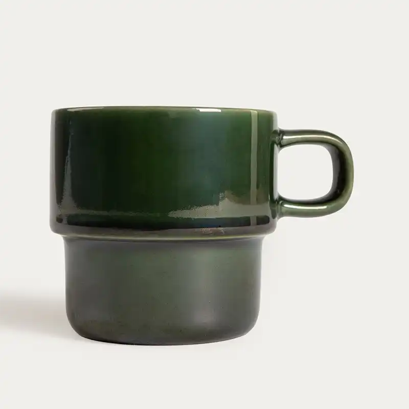 Mug en grès vert