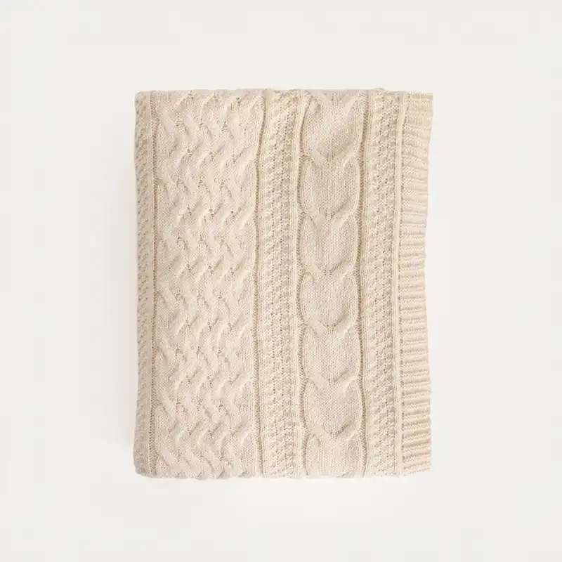 Plaid style pull beige