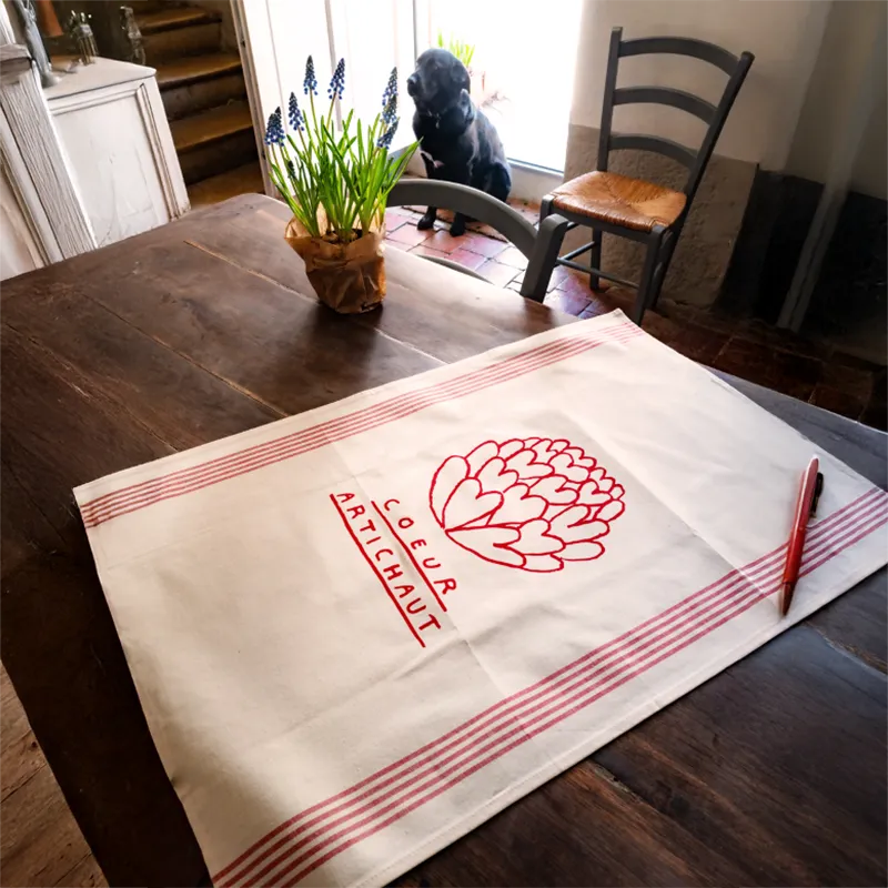 Torchon absorbant XL coeur d'artichaut