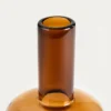 Vase en verre ambré
