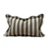 housse-coussin-raye-marron-5 Housse de coussin rayée marron au bord festonné
