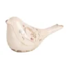 Oiseau en céramique beige